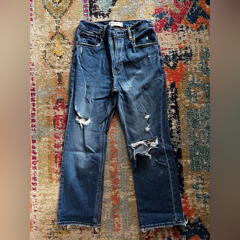 Abercrombie ankle straight high rise 26 short